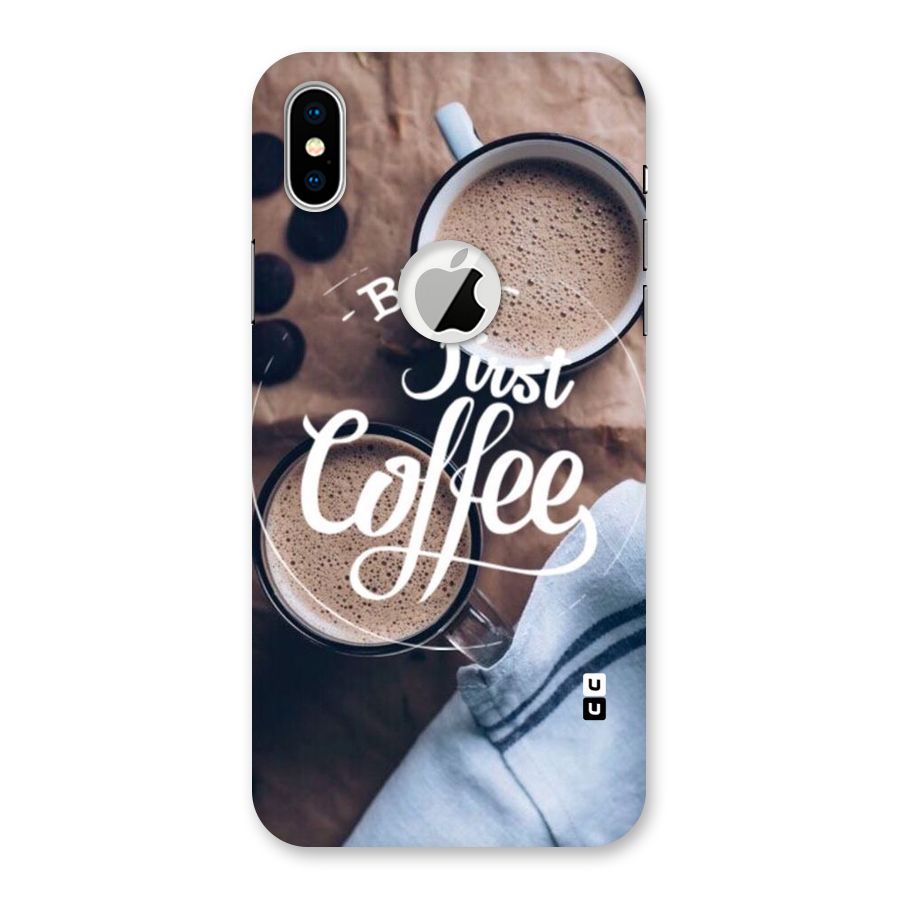 Just Coffee Back Case for iPhone X Logo Cut