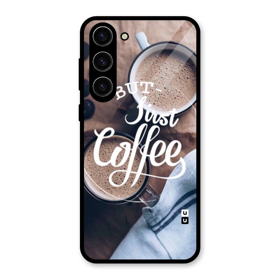 Just Coffee Glass Back Case for Galaxy S23 Plus