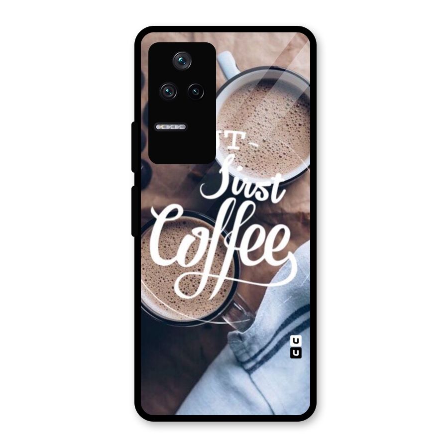 Just Coffee Glass Back Case for Poco F4 5G