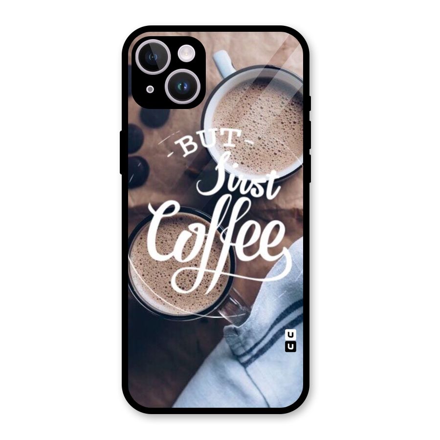 Just Coffee Glass Back Case for iPhone 14 Plus