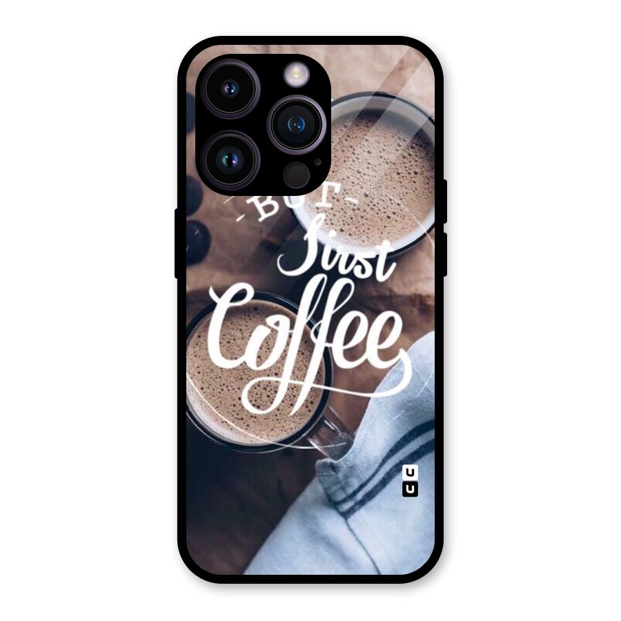 Just Coffee Glass Back Case for iPhone 14 Pro
