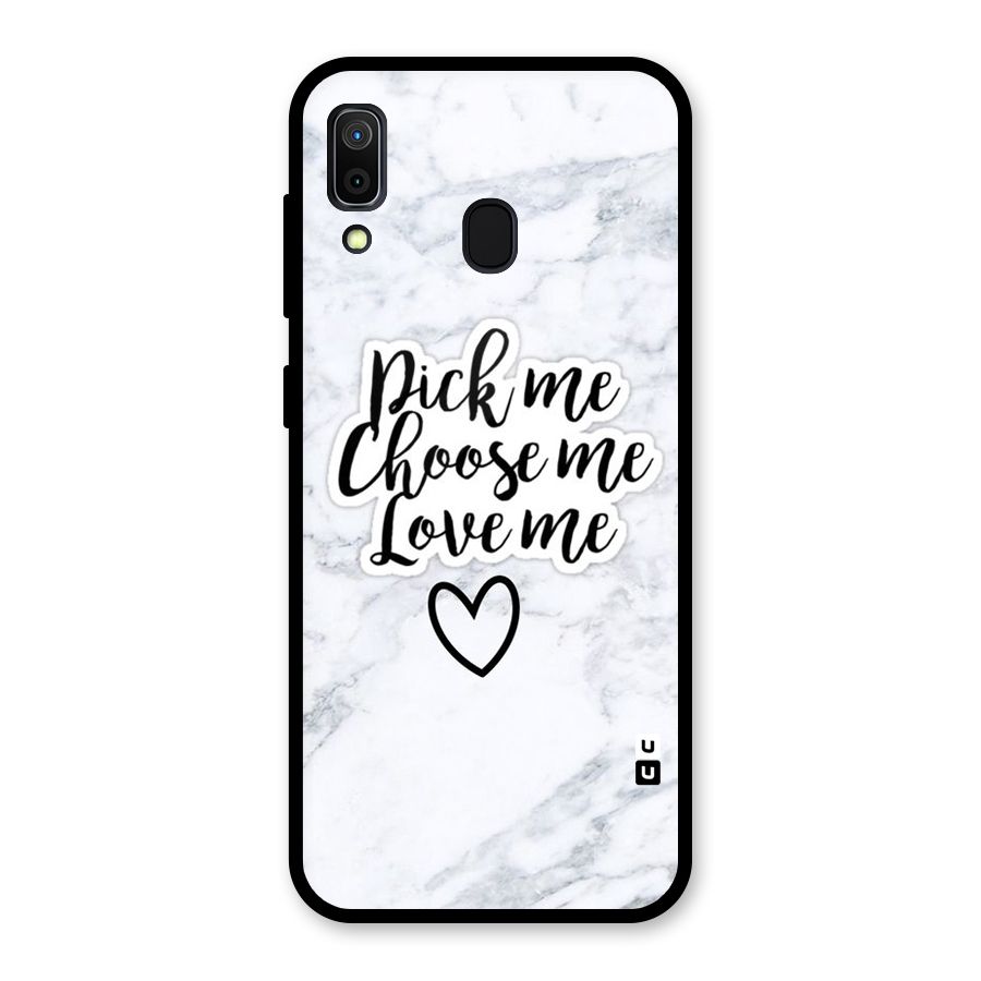 Just Me Glass Back Case for Galaxy A30