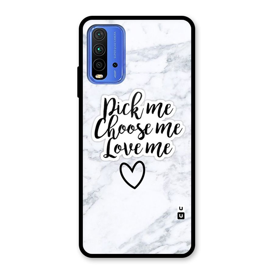 Just Me Glass Back Case for Redmi 9 Power