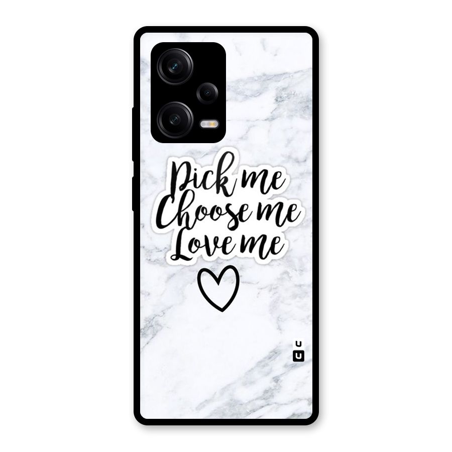 Just Me Glass Back Case for Redmi Note 12 Pro
