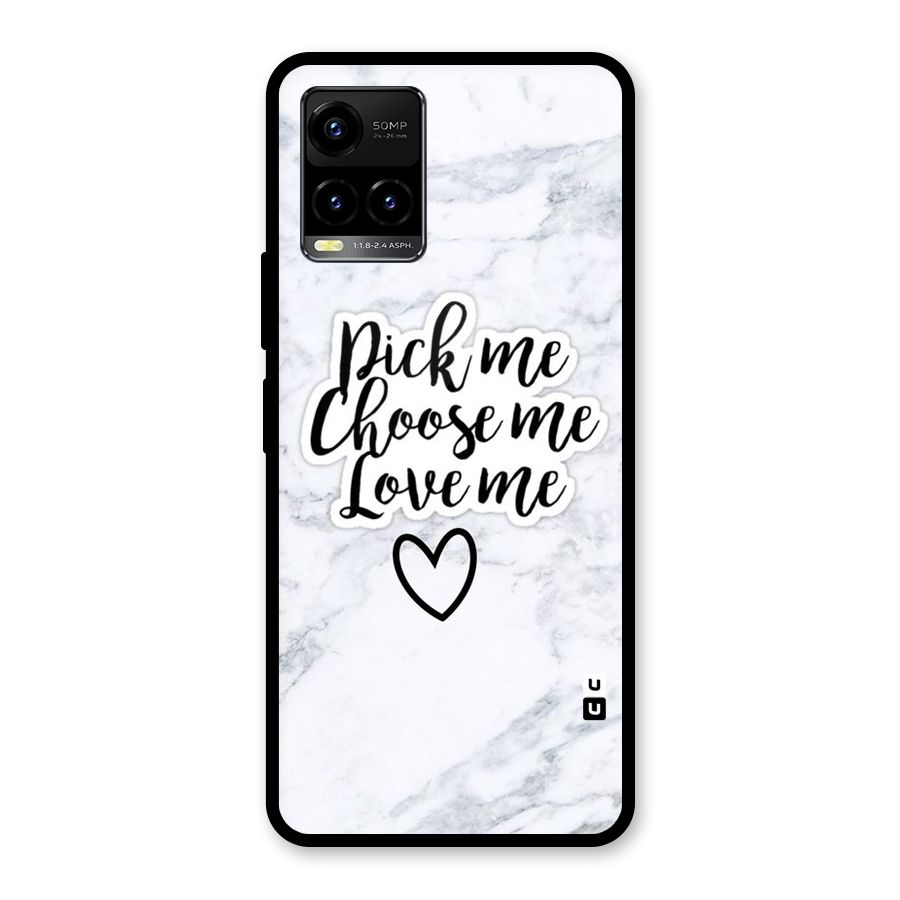 Just Me Glass Back Case for Vivo Y21T