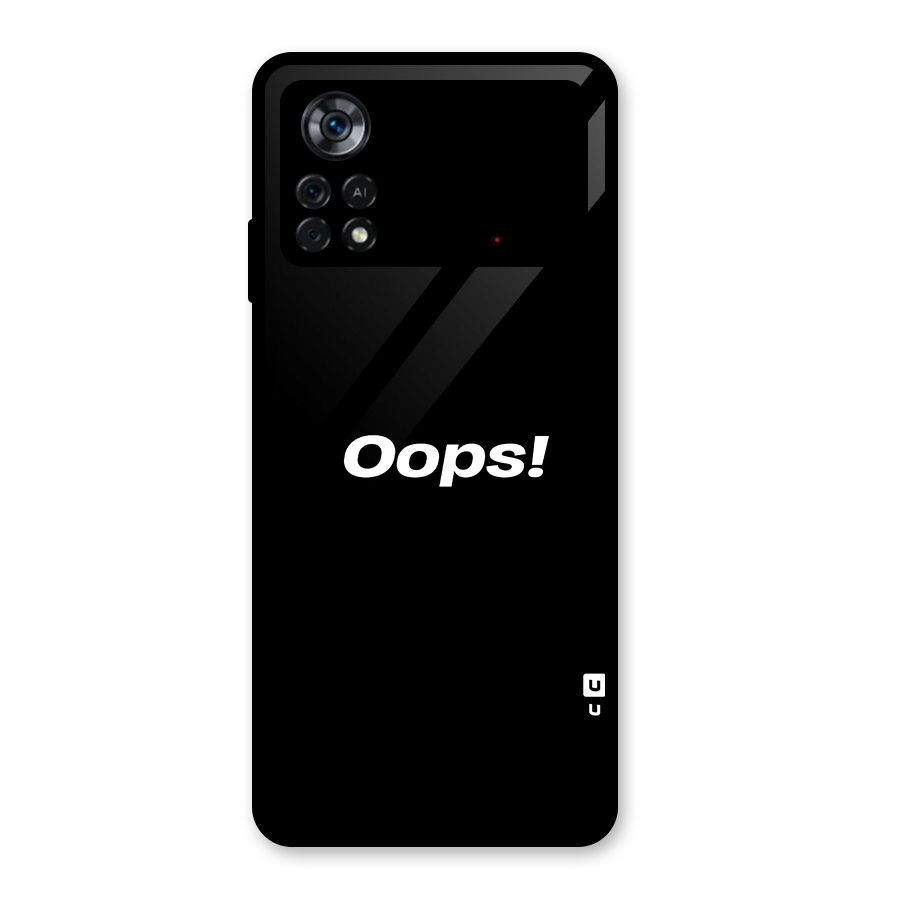 Just Oops Glass Back Case for Poco X4 Pro 5G
