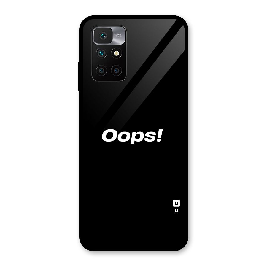 Just Oops Glass Back Case for Redmi 10 Prime