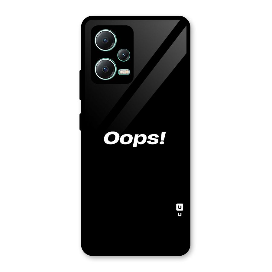 Just Oops Glass Back Case for Redmi Note 12 5G