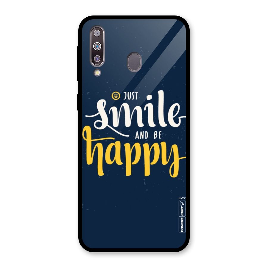 Just Smile Glass Back Case for Galaxy M30