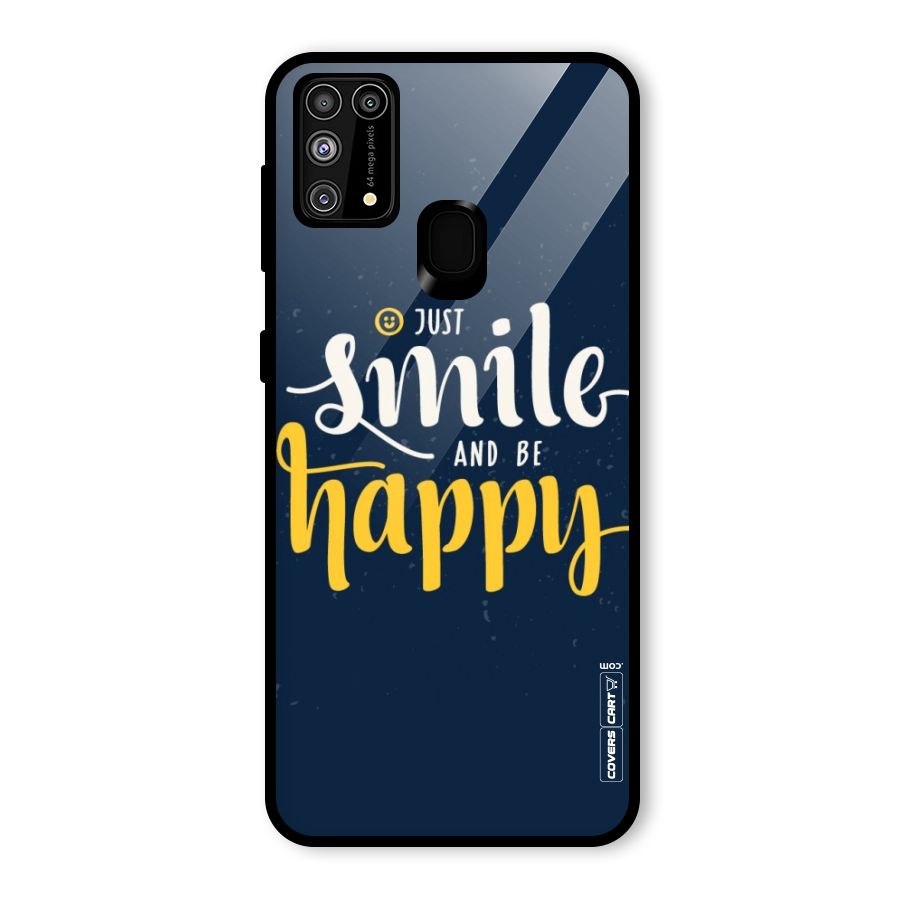 Just Smile Glass Back Case for Galaxy M31