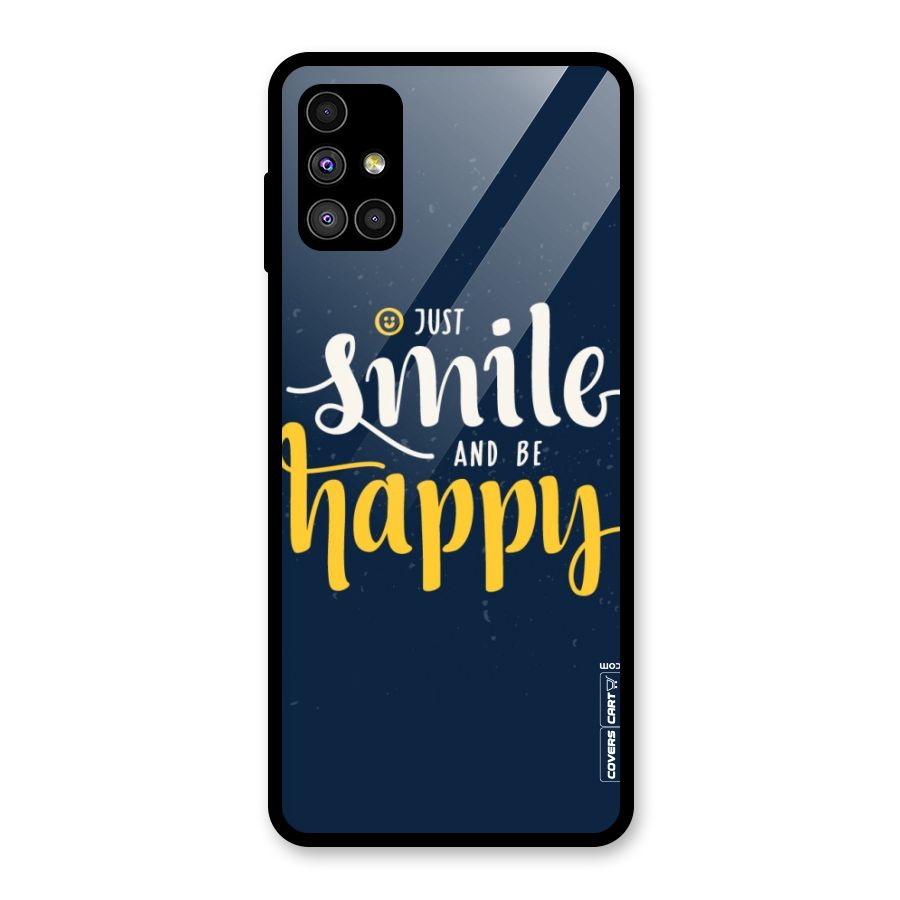 Just Smile Glass Back Case for Galaxy M51