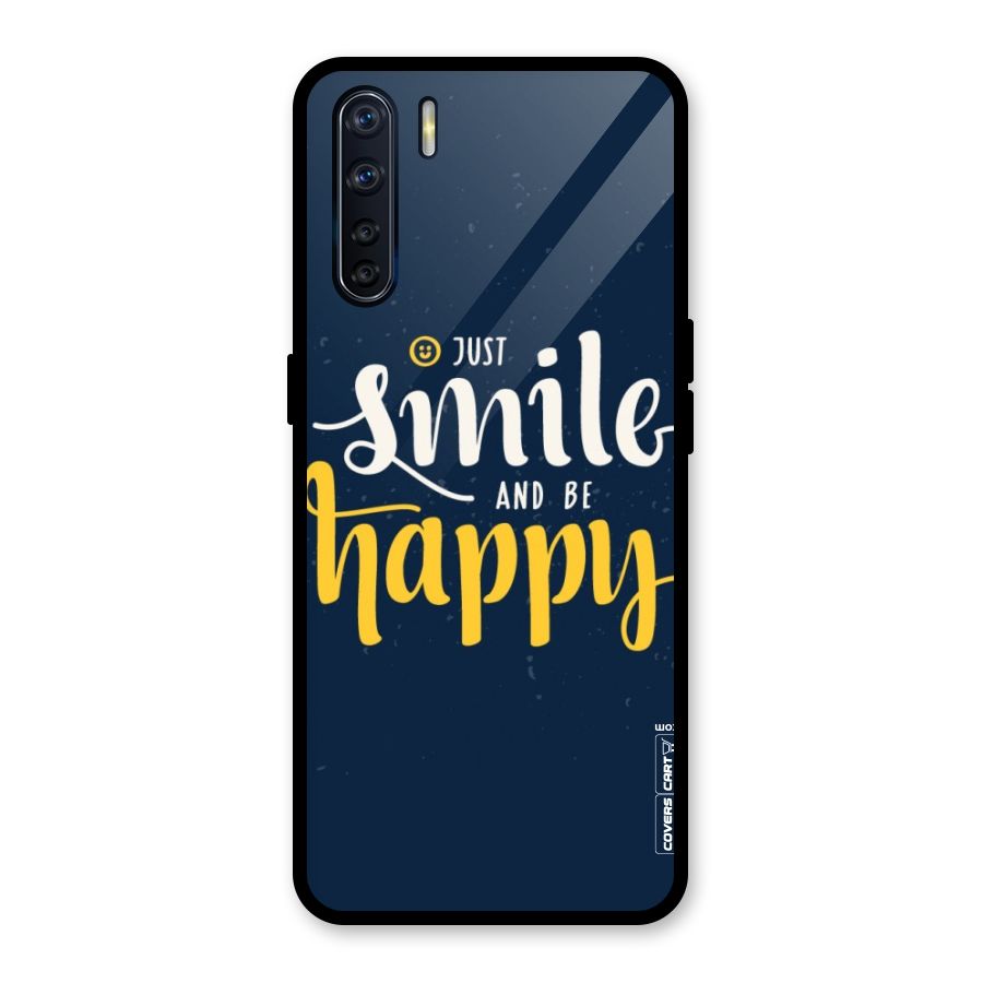 Just Smile Glass Back Case for Oppo F15