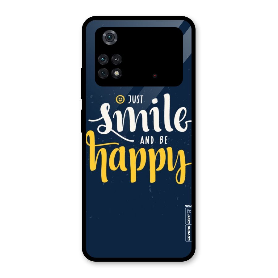Just Smile Glass Back Case for Poco M4 Pro 4G