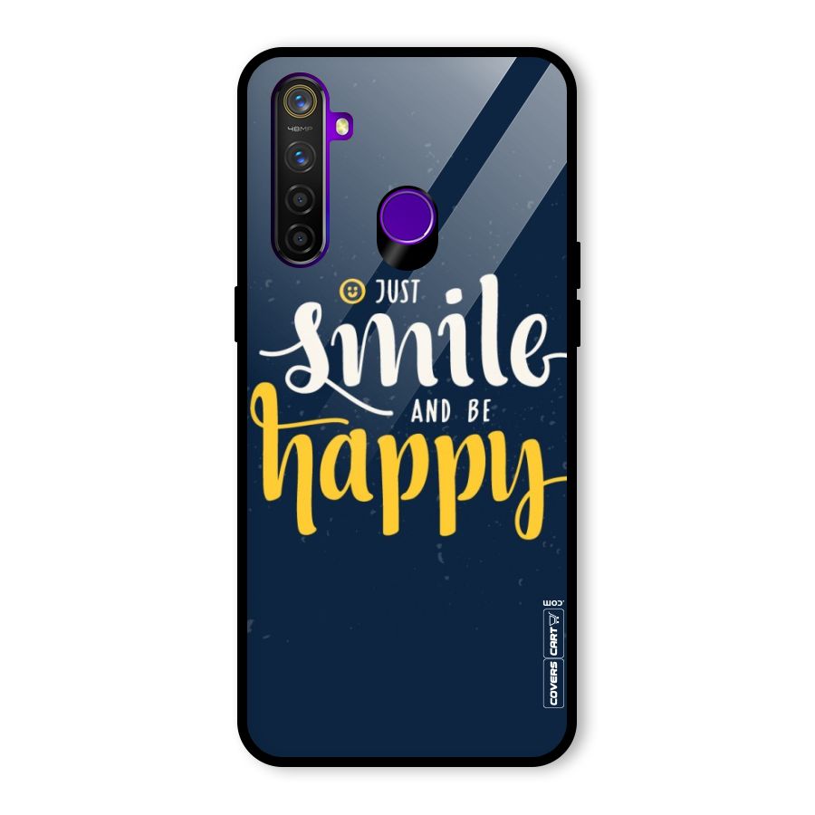 Just Smile Glass Back Case for Realme 5 Pro