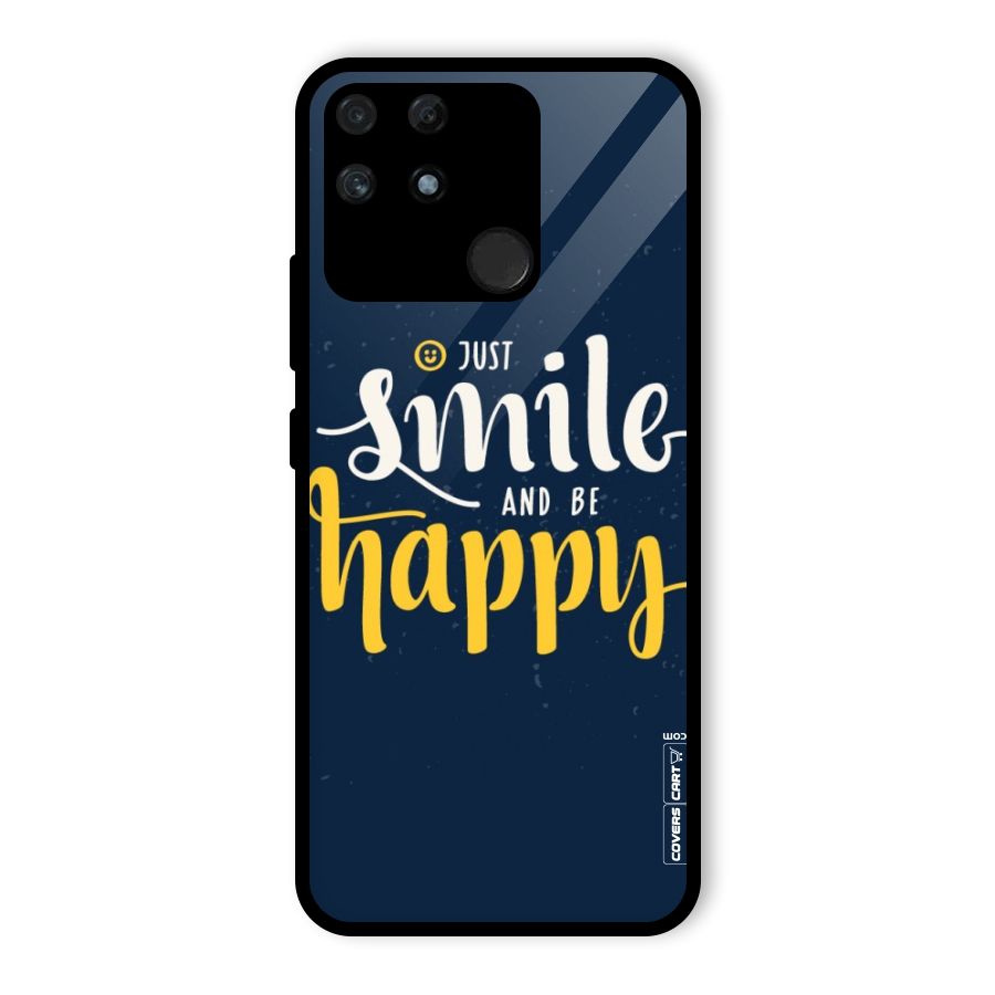 Just Smile Glass Back Case for Realme Narzo 50A