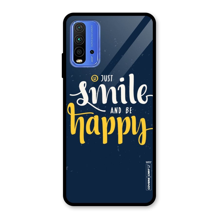 Just Smile Glass Back Case for Redmi 9 Power