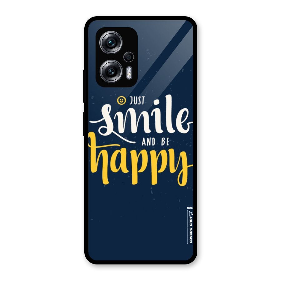 Just Smile Glass Back Case for Redmi K50i