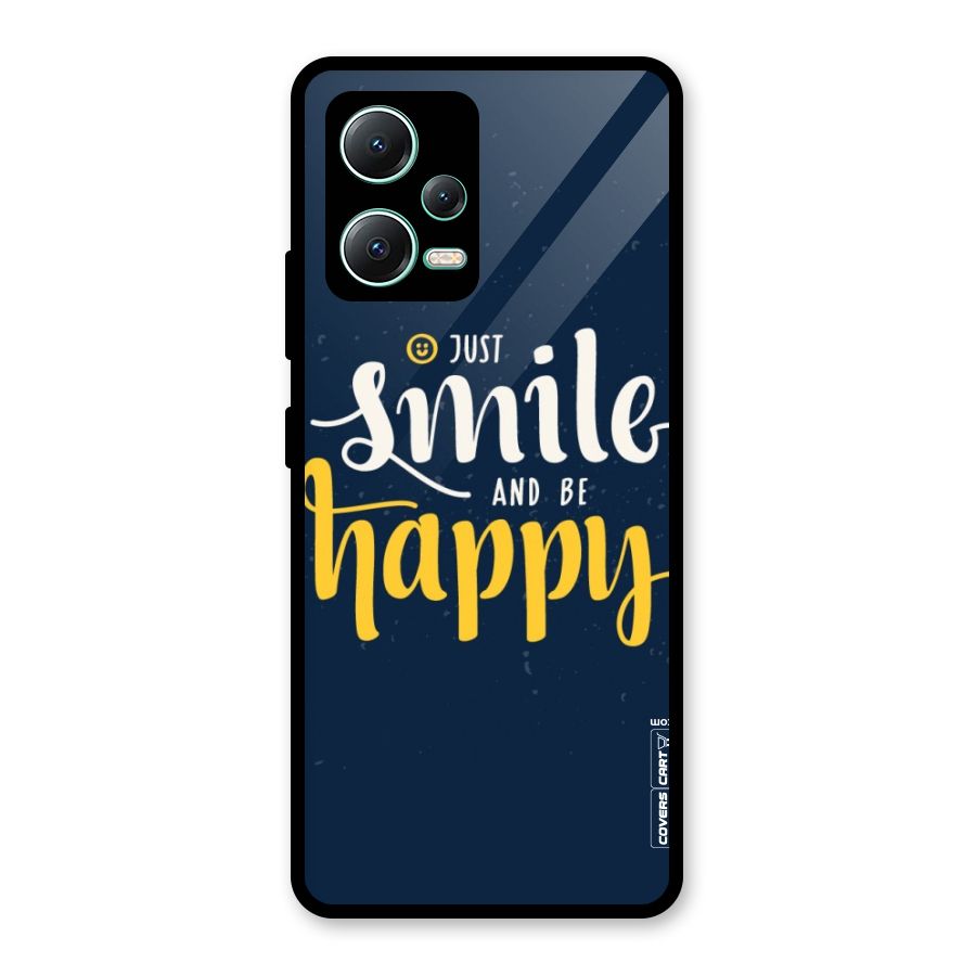 Just Smile Glass Back Case for Redmi Note 12 5G
