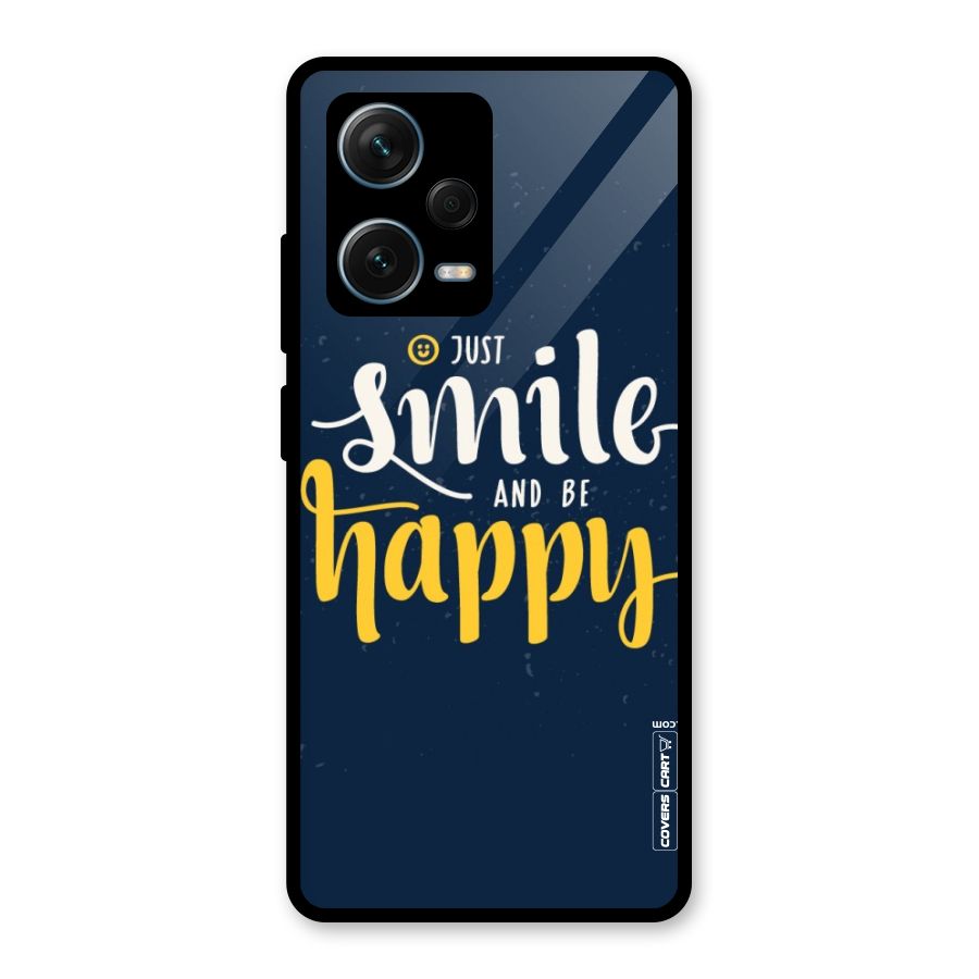 Just Smile Glass Back Case for Redmi Note 12 Pro Plus 5G
