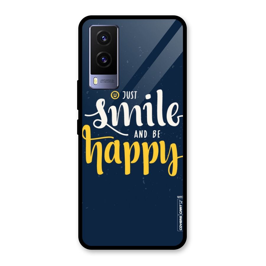 Just Smile Glass Back Case for Vivo V21e 5G