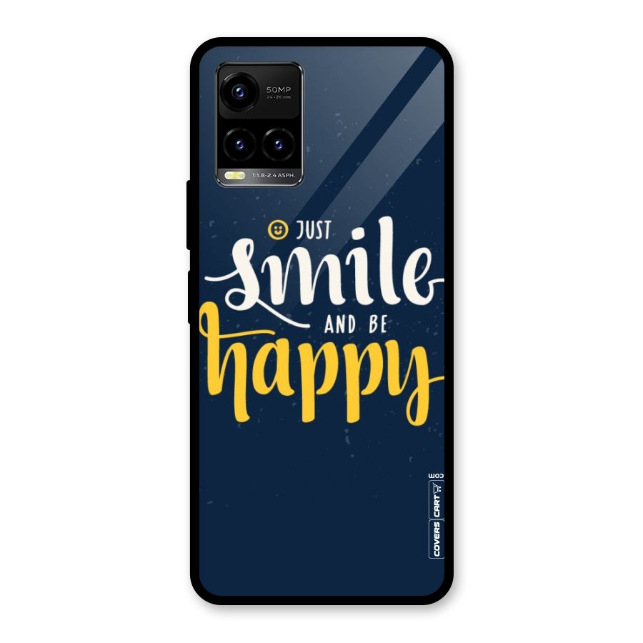 Just Smile Glass Back Case for Vivo Y21T