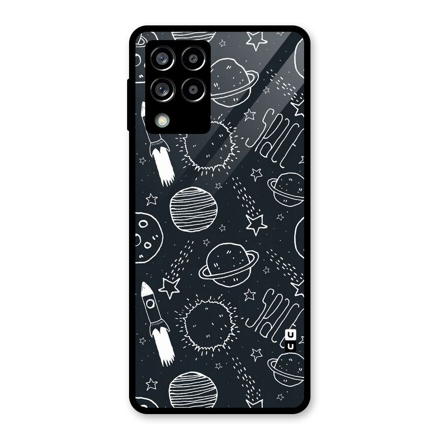 Just Space Things Glass Back Case for Galaxy M53 5G