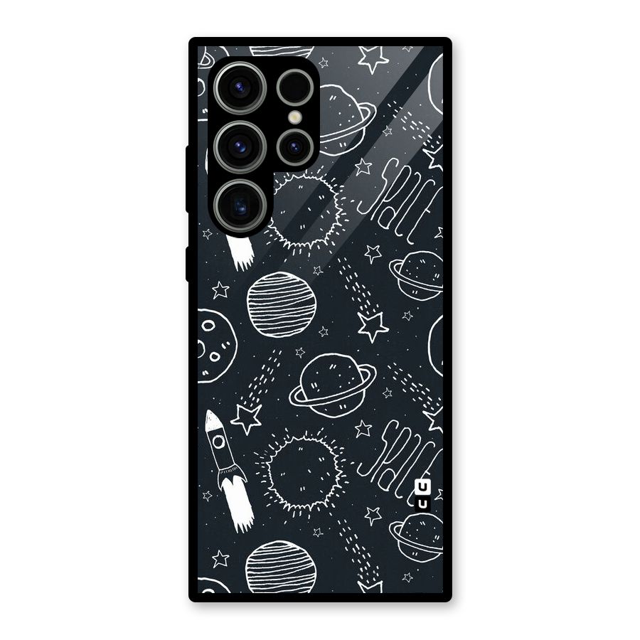 Just Space Things Glass Back Case for Galaxy S23 Ultra