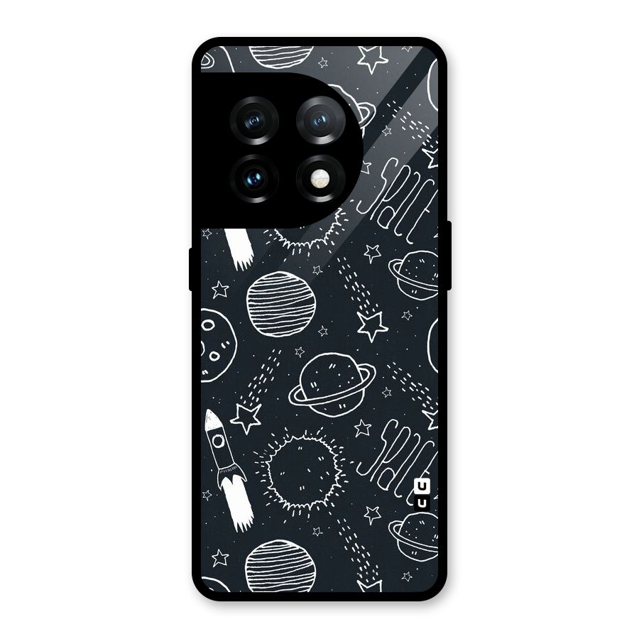 Just Space Things Glass Back Case for OnePlus 11