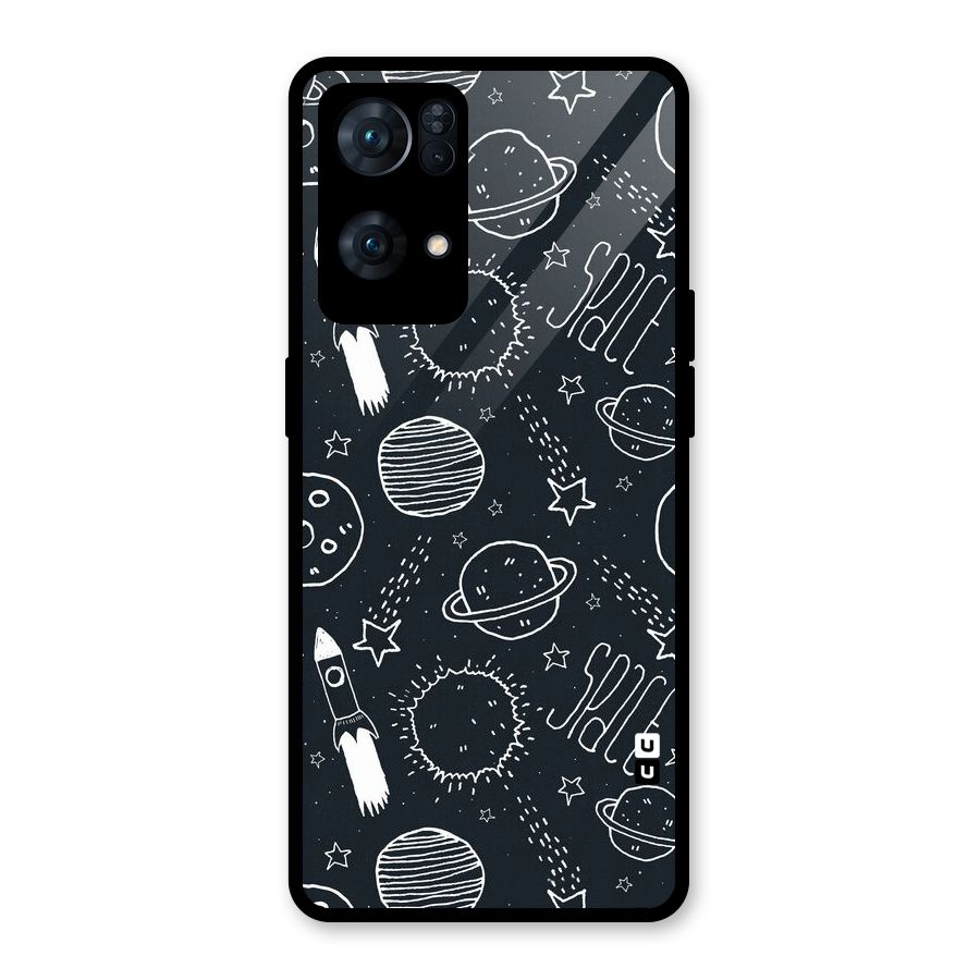 Just Space Things Glass Back Case for Oppo Reno7 Pro 5G