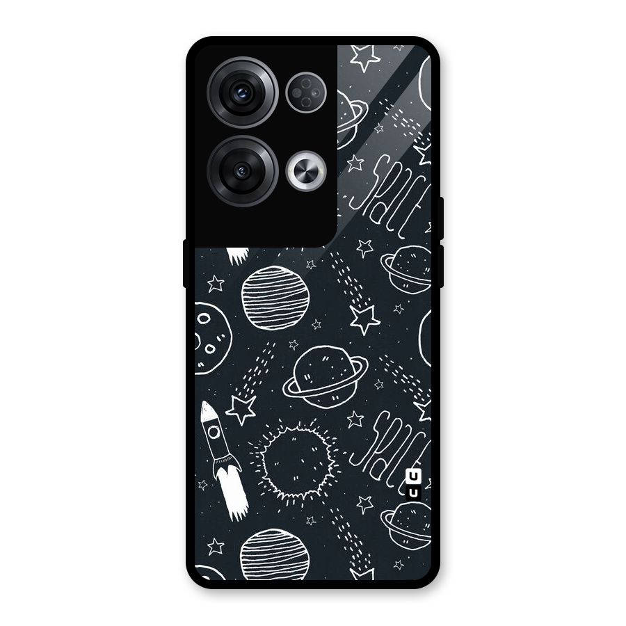 Just Space Things Glass Back Case for Oppo Reno8 Pro 5G