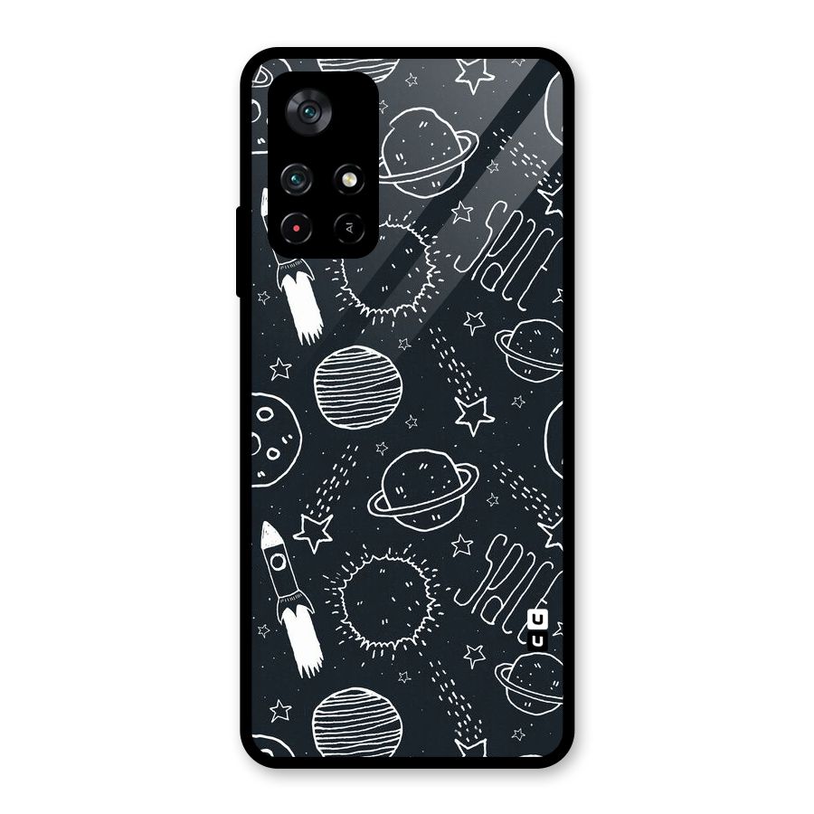 Just Space Things Glass Back Case for Poco M4 Pro 5G