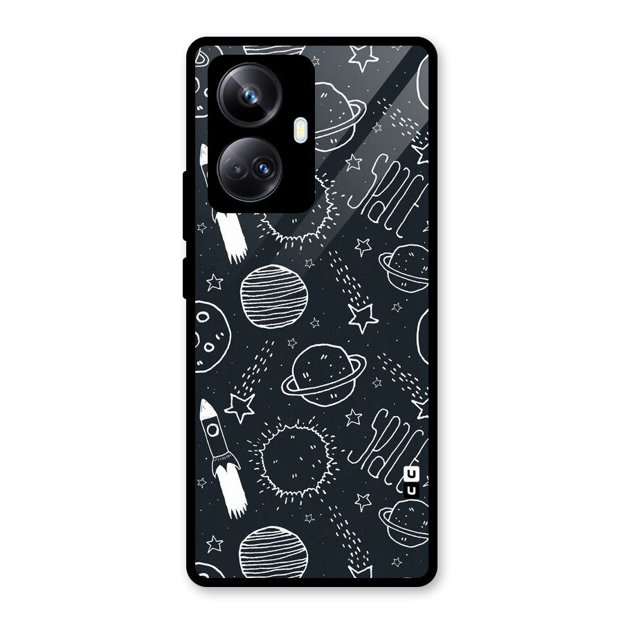 Just Space Things Glass Back Case for Realme 10 Pro Plus
