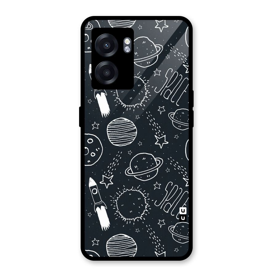 Just Space Things Glass Back Case for Realme Narzo 50 5G