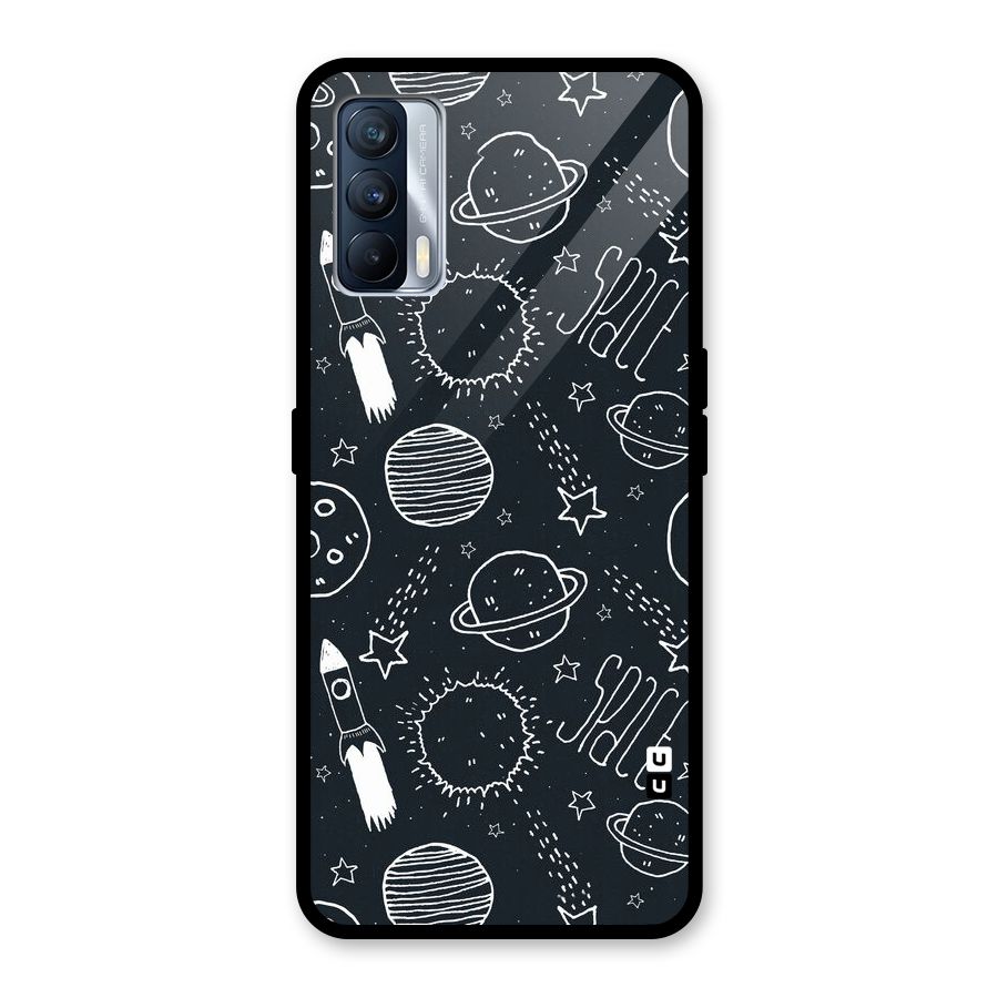 Just Space Things Glass Back Case for Realme X7