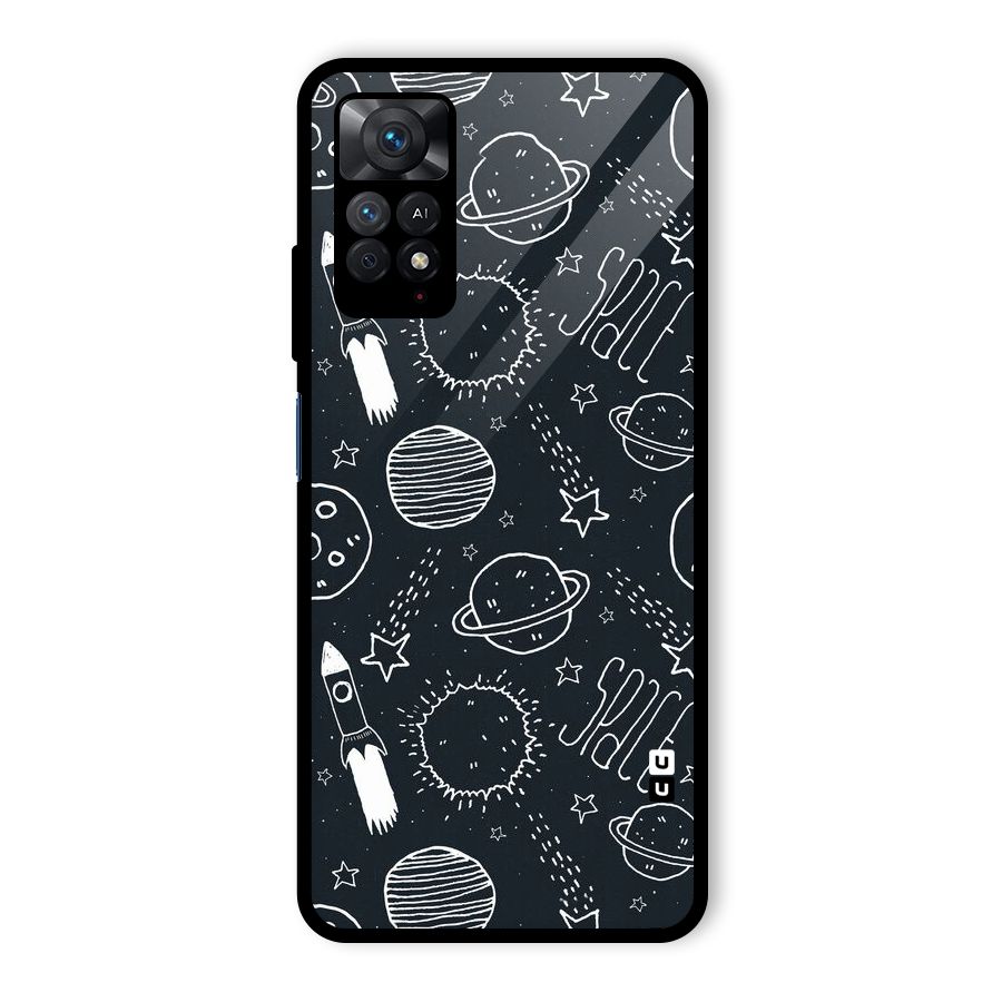 Just Space Things Glass Back Case for Redmi Note 11 Pro