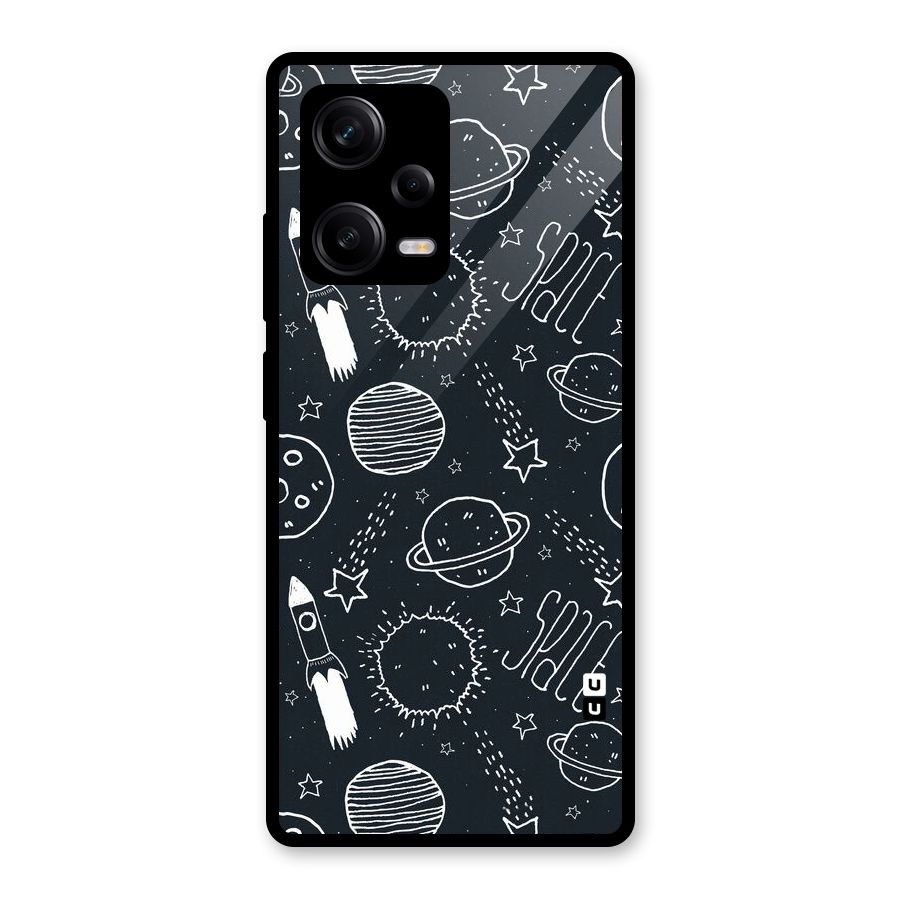 Just Space Things Glass Back Case for Redmi Note 12 Pro