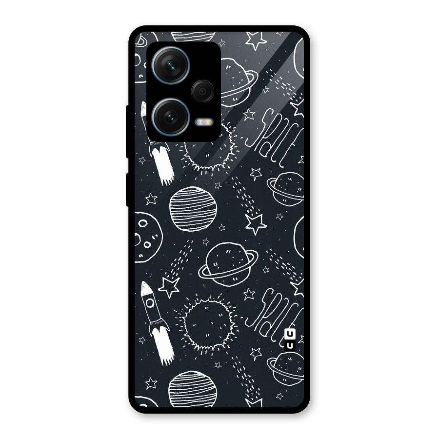 Just Space Things Glass Back Case for Redmi Note 12 Pro Plus 5G