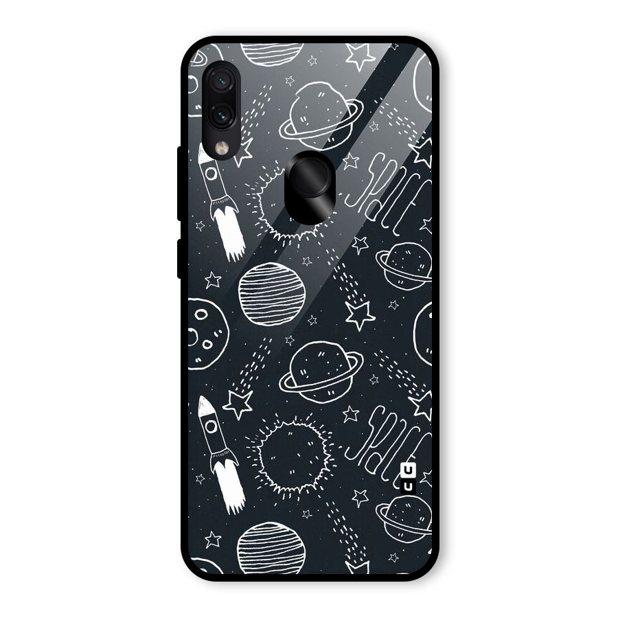 Just Space Things Glass Back Case for Redmi Note 7 Pro