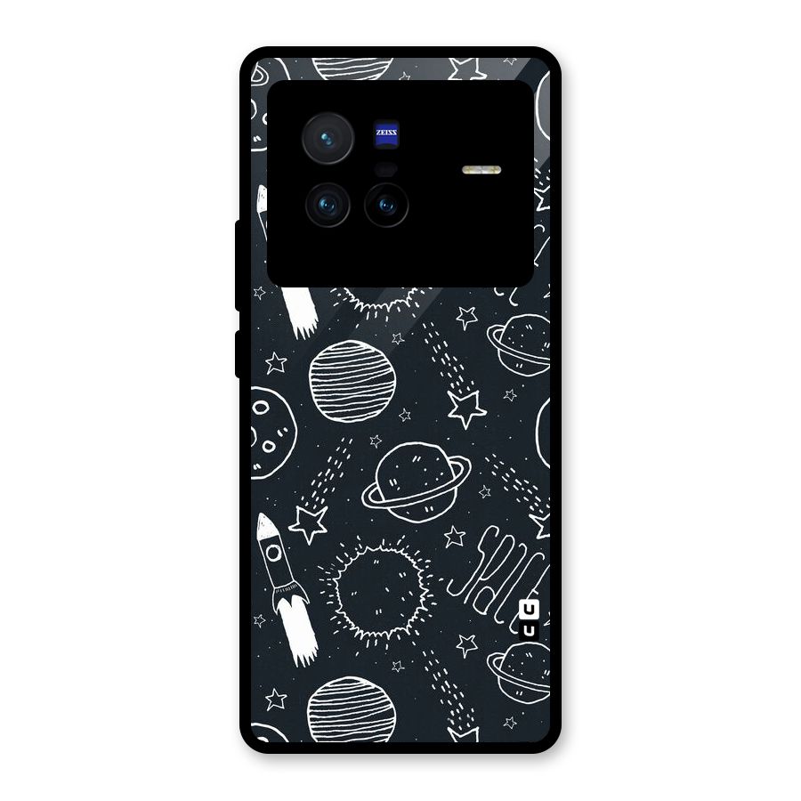 Just Space Things Glass Back Case for Vivo X80