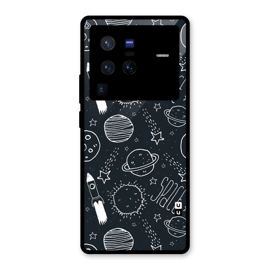 Just Space Things Glass Back Case for Vivo X80 Pro