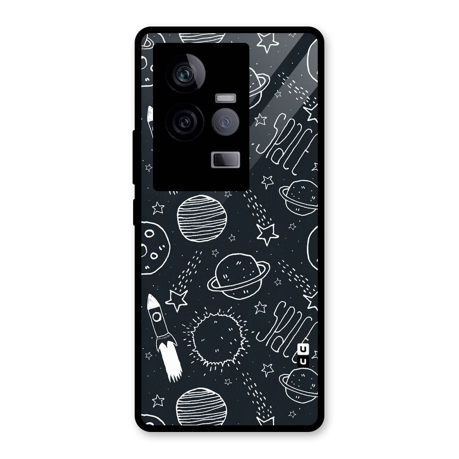 Just Space Things Glass Back Case for Vivo iQOO 11 5G