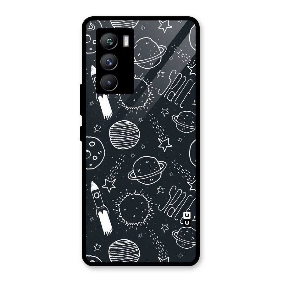 Just Space Things Glass Back Case for Vivo iQOO 9 SE