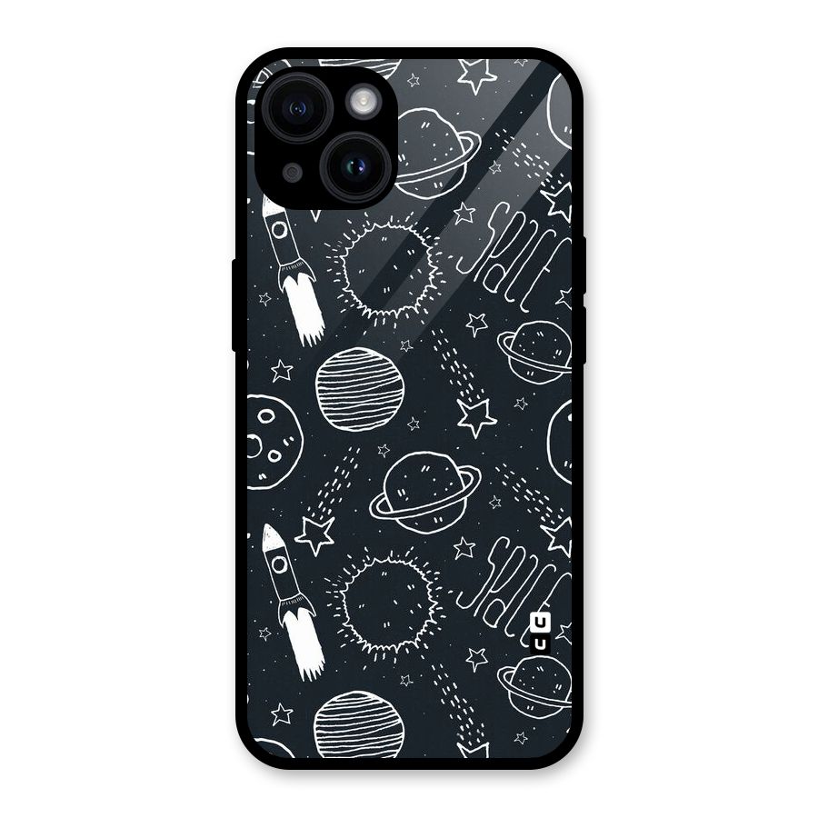 Just Space Things Glass Back Case for iPhone 14