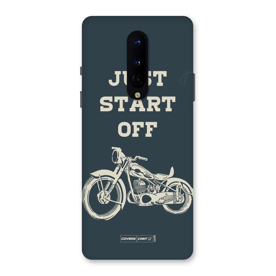 Just Start Off Back Case for OnePlus 8