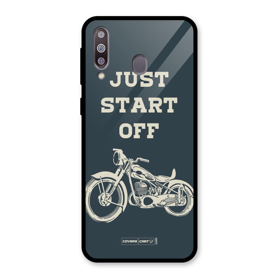 Just Start Off Glass Back Case for Galaxy M30