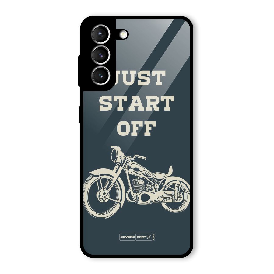 Just Start Off Glass Back Case for Galaxy S21 5G