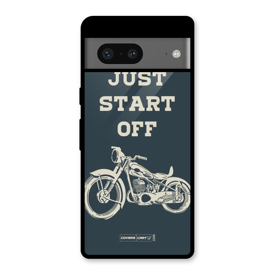 Just Start Off Glass Back Case for Google Pixel 7