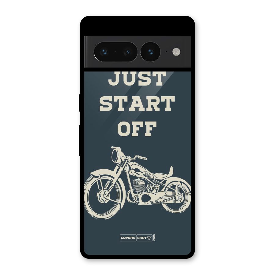 Just Start Off Glass Back Case for Google Pixel 7 Pro