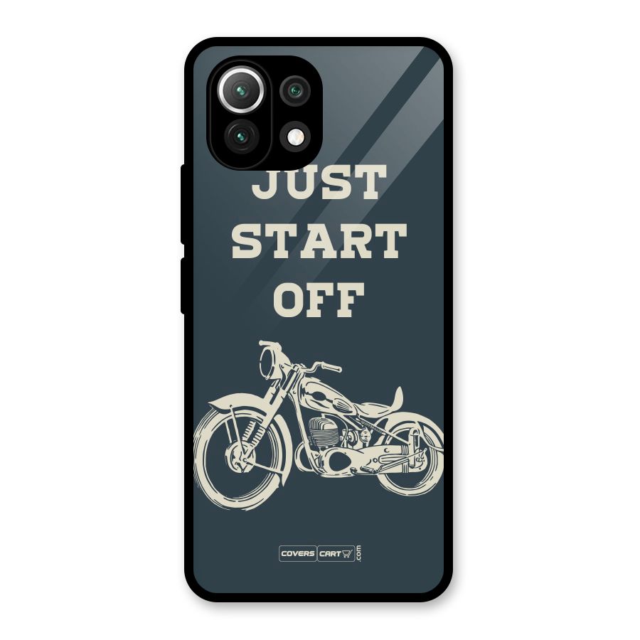 Just Start Off Glass Back Case for Mi 11 Lite NE 5G