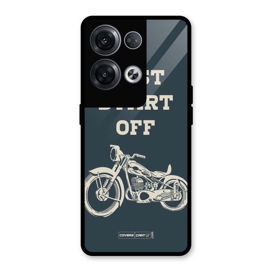 Just Start Off Glass Back Case for Oppo Reno8 Pro 5G